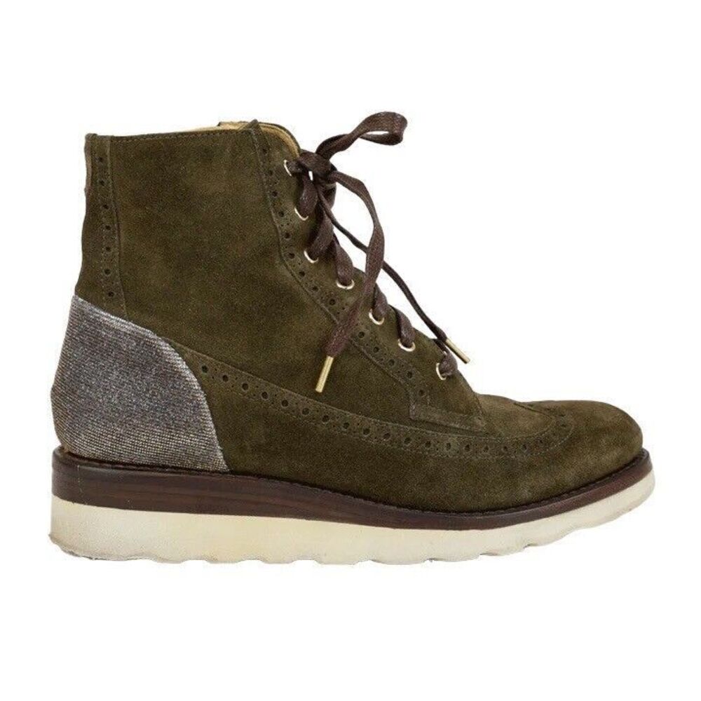 Stylish Olive Lace-Up Boots